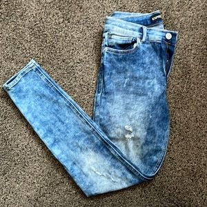 Express Distressed Acid Wash Jeggings. Excellent condition.